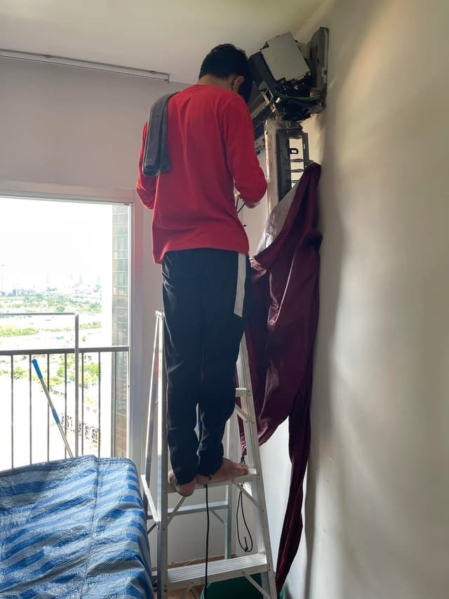 งานล้างแอร์ติดผนัง 2